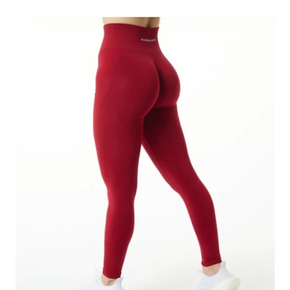 Alphalete amplify leggings dark red